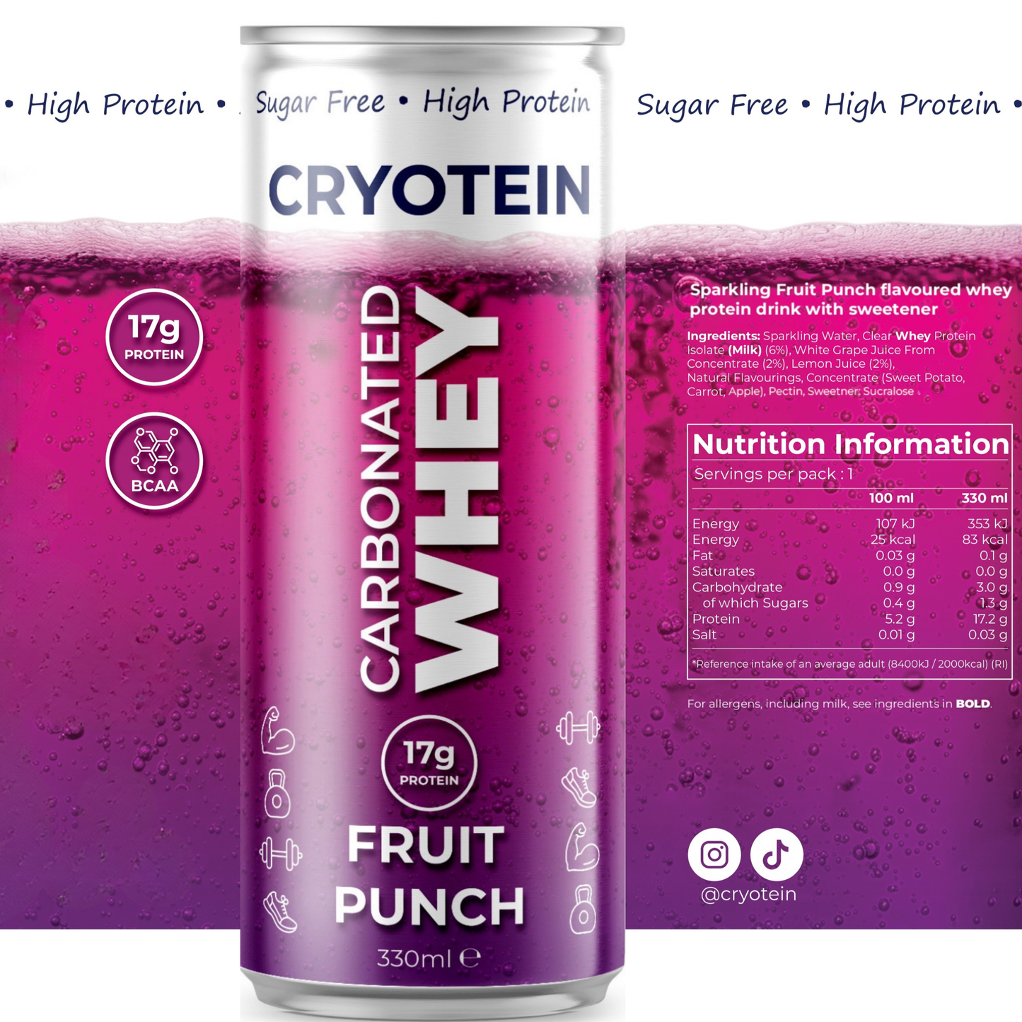 FRUIT PUNCH | SPARKLING CLEAR WHEY DRINK